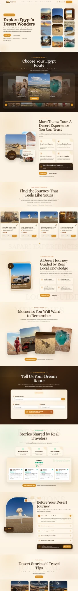 تصميم موقع Egypt Safari Travel للسياحة الصحراوية
